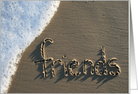friends... written in sand card