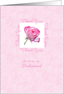 thank you Bridesmaid card