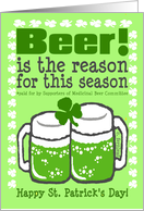 Beer, Green Beer, Happy St. Patrick’s Day card