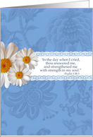 Strength in My Soul - Psalm 138:3 - For Cancer Patient card