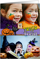 Happy Halloween Trick or Treat - Customized Photo card