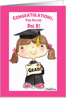 Congratulations Little Pre K Graduate Girl card