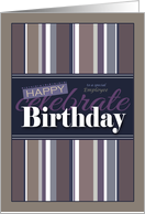 Business Employee Decorative Birthday with Stripes card