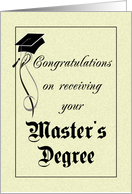 Graduation - Master’s Degree card