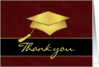 Graduation Thank You - Garnet and Gold card