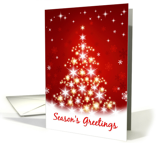 Season's Greetings - Red Tree Holiday card (473578)