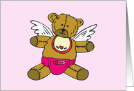 Baby Girl Little Angel Card