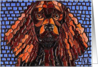 Mosaic BLANK INSIDE dog card