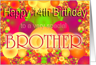 Happy 14th Birthday Brother card