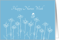 Happy Nurses Week Chamomile Flowers Butterfly card