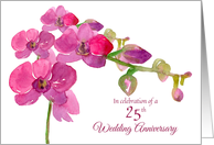 25th Wedding Anniversary Invitation Orchids card