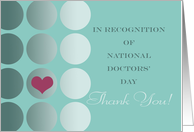 National Doctors’ Day Thank You, Hearfelt Gratitude card