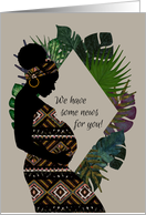 Baby Gender Neutral Announcement African Head Wrap Mother Mud Cloth card