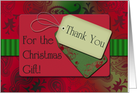 Christmas Gift Thank You, Scrapbook Style Thank You Tags & Paisley card