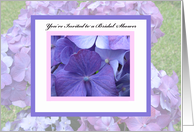 Hydrangea Blossoms Bridal Shower Invitation card