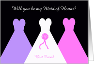 Best Friend Will You Be My Maid of Honor Poem Card