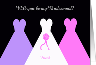 Friend Will You Be My Bridesmaid Poem Card