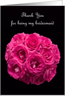 Bridesmaid Thank You Card -- Beautiful Pink Roses card