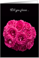 Flower Girl Beautiful Pink Roses card