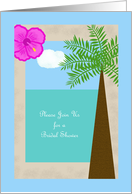 Tropical Bridal Shower Invitation -- Tropical Scene card