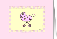 Pink Baby Buggy card