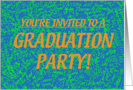 Grad Party Invite - Blue card