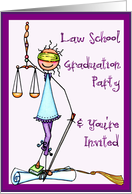 Law School Graduation Party Invitation card