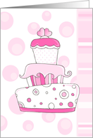Pink Wedding Cake card