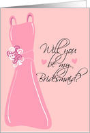 Will you be my Bridesmaid? Pink card