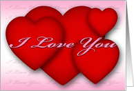 I Love You (hearts) card