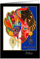 French Thank You Greeting Card, ’Lady Australia’ card