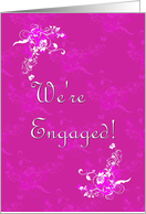 Engagement Party Invitation- Pink card