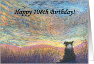 birthday card, border collie, dog, 108 card