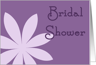 Bridal Shower Invitation Purple Flower card