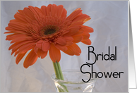 Bridal Shower Invitation Orange Gerbera Daisy card
