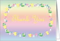 Baby Shower Gift Thank You Blended Pastels card