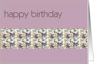 happy birthday lavender flowers card