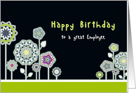 Happy Birthday to a great Employee, Business birthday card, floral card