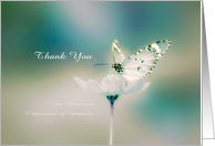 Thank you for your kind expressions of Sympathy, butterfly card