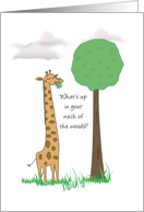 Thinking of You Giraffe and Tree Hello card
