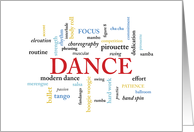 Thank You Dance Teacher in Words card