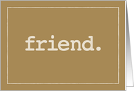 Friend Definition Simple Brown card