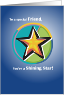 Congratulations to a Friend with Shining Star card