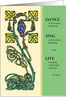 Irish Birthday With Saying to Dance Sing and Live card