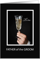 Father of Groom Thank You with Wedding Champagne Toast card