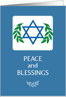Passover Peace and Blessings Star of David Jewish Holiday card