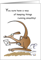 Administrative Professionals Kangaroo Running Smoothly card