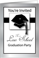 Law School Graduation Party Invitation with Cap card