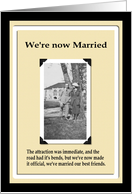Announcement Now Married card