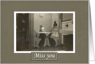 Miss You - Vintage card